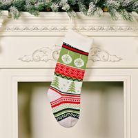 Wholesale Christmas Knitted Clashing Color Socks Decoration Nihaojewelry sku image 1