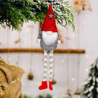 Wholesale Christmas Rudolph Hanging Legs Doll Pendant Decoration Nihaojewelry sku image 3