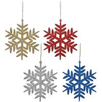Wholesale New Snow Flakes A Pack Of 4 Colors Christmas Tree Decoration Nihaojewelry sku image 1