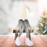Cross-border New Christmas Decorations Faceless Baby Doll Hanging Leg Ornaments Nordic Forest Old Dwarf Rudolf sku image 1
