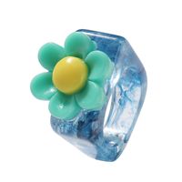Cute Flower Resin Ring Wholesale Jewelry Nihaojewelry sku image 1