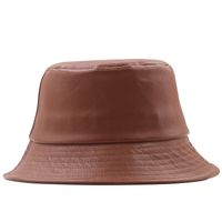Leather Hat Women's Korean Style Japanese Style Trendy Sun-proof Basin Hat Sun-shade Fisherman Hat Casual Fashion Sun Buy Four Seasons Trendy sku image 1