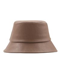 Leather Hat Women's Korean Style Japanese Style Trendy Sun-proof Basin Hat Sun-shade Fisherman Hat Casual Fashion Sun Buy Four Seasons Trendy sku image 2
