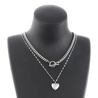 Titanium Steel 18K Gold Plated Fashion Heart Necklace main image 3