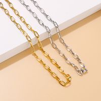 Titanium Steel 18K Gold Plated Fashion Geometric Necklace main image 4