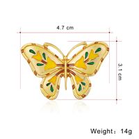 European And American New Gold Butterfly Corsage Alloy Oil Dripping Insect Animal Brooch Painted Flower Pin Wholesale main image 6