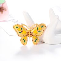 European And American New Gold Butterfly Corsage Alloy Oil Dripping Insect Animal Brooch Painted Flower Pin Wholesale main image 5