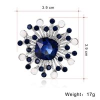 Wholesale Retro Geometric Blue Alloy Diamond Brooch Nihaojewelry main image 6