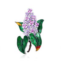 Rétro Style Chinois Fleur Pourpre Broche Alliage Diamant De Baisse Usine D'huile De Broches Danrun Nouveaux Produits En Stock En Gros main image 6