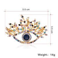 Europe And America Cross Border Foreign Trade Retro Exaggerated Eye Brooch Alloy Personality Diamond Corsage Clothing Accessories In Stock main image 6