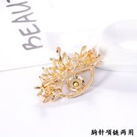 Europe And America Cross Border Foreign Trade Retro Exaggerated Eye Brooch Alloy Personality Diamond Corsage Clothing Accessories In Stock main image 4