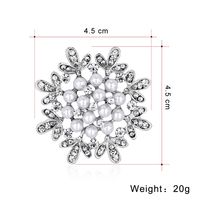 Wholesale Korean Style Pearl Flower Alloy White Rhinestone Brooch Nihaojewelry main image 6