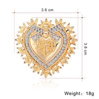 Wholesale Baroque Style Retro Heart Alloy Rhinestone Brooch Nihaojewelry main image 6