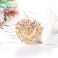 Wholesale Baroque Style Retro Heart Alloy Rhinestone Brooch Nihaojewelry main image 5