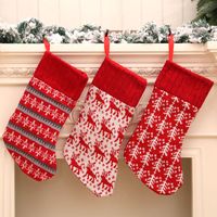 Wholesale New Knitted Star Deer Christmas Tree Christmas Stocking Nihaojewelry main image 2