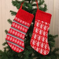 Wholesale New Knitted Star Deer Christmas Tree Christmas Stocking Nihaojewelry main image 4