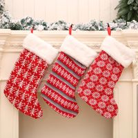 Wholesale New Large Socks Red And White Striped Christmas Socks Nihaojewelry main image 3