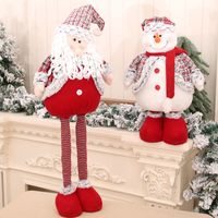 Cross-border New Arrival Large Retractable Standing Santa Claus Doll Christmas Decoration Christmas Gift main image 3