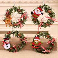 Wholesale New Christmas Rattan Wreath Door Hanging Decorations Nihaojewelry main image 5