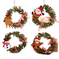 Wholesale New Christmas Rattan Wreath Door Hanging Decorations Nihaojewelry main image 6