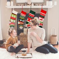 Wholesale Christmas Knitted Clashing Color Socks Decoration Nihaojewelry main image 5