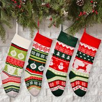 Wholesale Christmas Knitted Clashing Color Socks Decoration Nihaojewelry main image 4