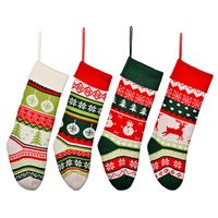 Wholesale Christmas Knitted Clashing Color Socks Decoration Nihaojewelry main image 3