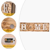 New Simple With Lamp Wooden Square Door Number Nihaojewelry main image 3