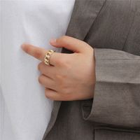 Hollow Chain Open Adjustable Ring Wholesale Jewelry Nihaojewelry main image 1