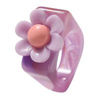 Cute Flower Resin Ring Wholesale Jewelry Nihaojewelry main image 6