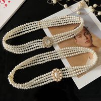 Wholesale Ceinture Élastique Perlée Incrustée De Strass Tressés En Perles Nihaojewelry main image 2