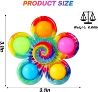 Mouse Killer Pioneer Fingertip Gyro Bubble Music Printed Five-leaf Gyro Finger Rotating Stress Relief Toy main image 3