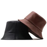 Leather Hat Women's Korean Style Japanese Style Trendy Sun-proof Basin Hat Sun-shade Fisherman Hat Casual Fashion Sun Buy Four Seasons Trendy main image 1