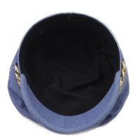Sunscreen Chain Decor Korean Style Flat Top Navy Hat Wholesale Nihaojewelry main image 3