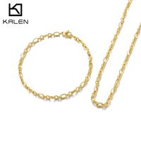 Fashion Geometric 18K Gold Plated Titanium Steel Wholesale Bracelets sku image 7