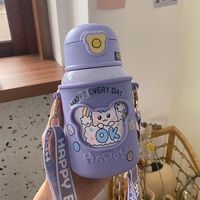 Wholesale Children's Animal Straw-type Thermos Cup Nihaojewelry sku image 2