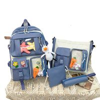 Wholesale Korean Style Large-capacity Doll Pendant Handbag Backpack 4 Piece Set Nihaojewelry main image 3