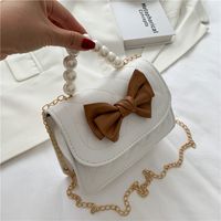 Simple Pearl Bow One Shoulder Messenger Small Bag Wholesale Nihaojewelry main image 2