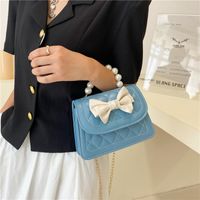 Simple Pearl Bow One Shoulder Messenger Small Bag Wholesale Nihaojewelry main image 6