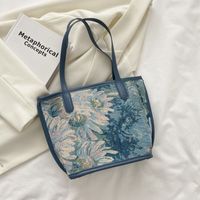 2021 New Plaid Handbag Simple Trendy Design Handbag Women's Small Bag Vegetable Basket Casual Bag Tote Bag main image 2