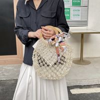 Korean Simple Hollow Straw Woven Handbag Wholesale Nihaojewelry main image 5
