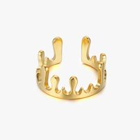 New 18k Water Drop Crown Opening Titanium Ring Wholesale Nihaojewelry main image 1