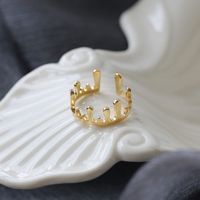New 18k Water Drop Crown Opening Titanium Ring Wholesale Nihaojewelry main image 6