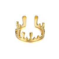 New 18k Water Drop Crown Opening Titanium Ring Wholesale Nihaojewelry main image 3