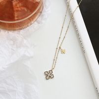 White Fritillary Cross Small Titanium Steel Plated Necklace Wholesale Nihaojewelry main image 3