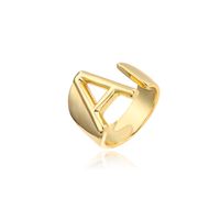 Wholesale New 18k Copper Gold-plated Alphabet Open Ring Nihaojewelry main image 6