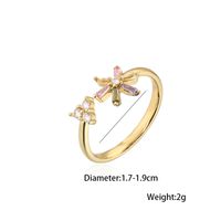 Wholesale Jewelry Copper Plated Micro-inlaid Flower Zircon Ring Nihaojewelry main image 5