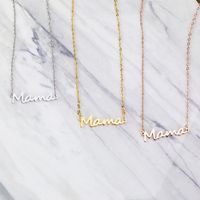 304 Stainless Steel 18K Gold Plated Simple Style Plating Letter Pendant Necklace main image 3