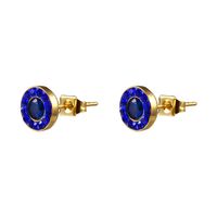 Lady Geometric 304 Stainless Steel No Inlaid 18K Gold Plated Earrings Ear Studs main image 1