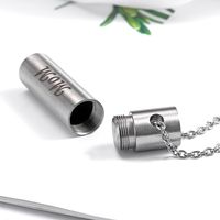 Wholesale Cylindrical Storage Necklace Titanium Steel Pendant Nihaojewelry main image 6